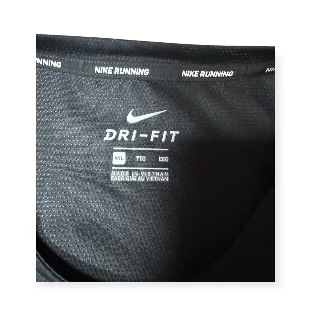 Nike Dri-Fit T-Shirt Miler Cool Dark Gray Mens Size XL‎ Sportswear Workout